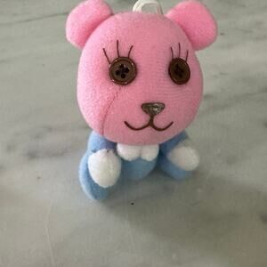 Sony Baby Post Pet Pastel Pink and Blue Plush Keychain
